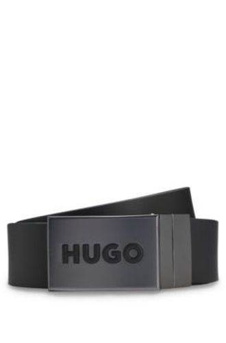 Ceinture réversible en cuir italien - HUGO - Modalova