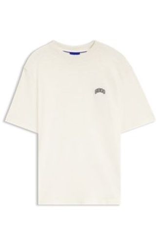 T-shirt Regular en coton avec logo universitaire - HUGO - Modalova