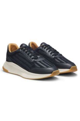 Baskets TTNM EVO avec tige en textile tissé et finitions en cuir suédé - Boss - Modalova