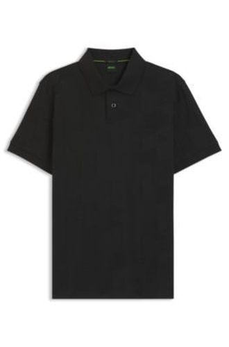 Polo Regular en maille de coton au design jacquard 3D - Boss - Modalova