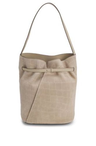 Revers sac seau en daim imprimé avec détail de ceinture - Boss - Modalova