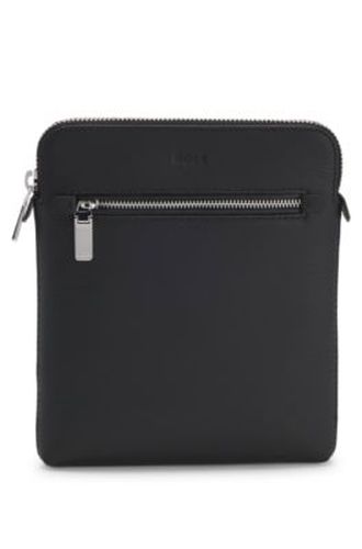 Sac format enveloppe en cuir avec logo gaufré - Boss - Modalova