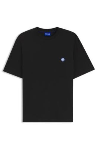 T-shirt en jersey de coton avec logo - HUGO - Modalova