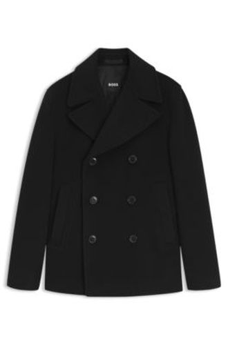 Manteau croisé Slim en laine mélangée - Boss - Modalova