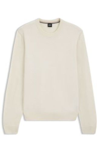 Pull en laine mélangée avec le devant texturé - Boss - Modalova
