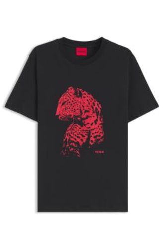 T-shirt en jersey de coton à imprimé graphique - HUGO - Modalova