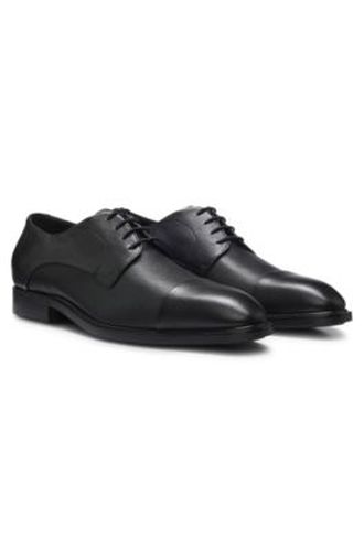 Derbies en cuir grainé confectionnées en Italie - Boss - Modalova
