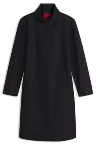 Manteau Regular en laine mélangée - HUGO - Modalova