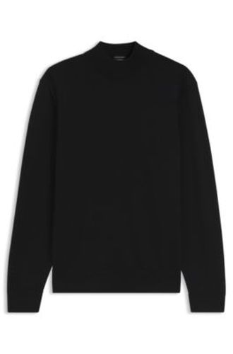 Pull en laine mérinos extra-fine à col montant - Boss - Modalova