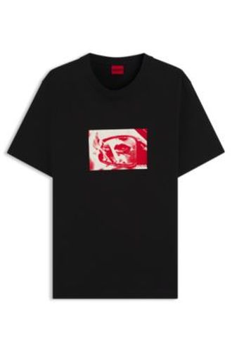 T-shirt en jersey de coton à imprimé graphique - HUGO - Modalova