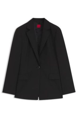 Blazer Regular en flanelle stretch à un bouton - HUGO - Modalova