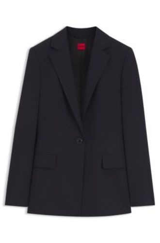 Blazer Regular en flanelle stretch à un bouton - HUGO - Modalova
