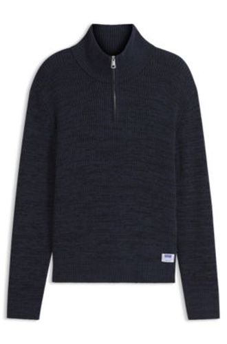 Pull Relaxed à encolure zippée à effet mouliné - HUGO - Modalova