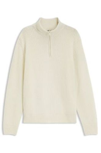 Pull à encolure zippée à structure en maille - Boss - Modalova