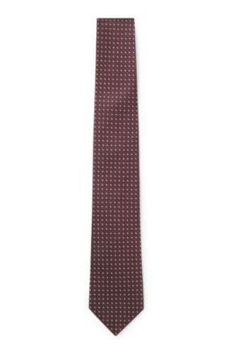 Cravate en jacquard de soie à micro-motif - Boss - Modalova