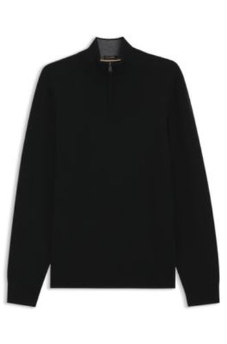 Pull en laine vierge et cachemire à encolure zippée - Boss - Modalova