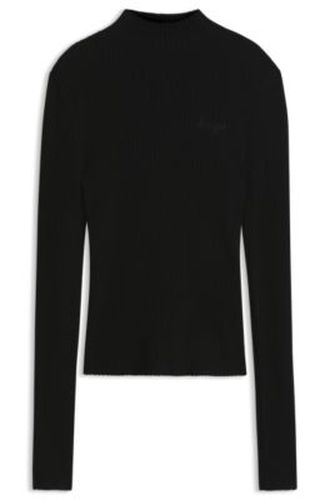 Pull Slim côtelé à col cheminée - HUGO - Modalova