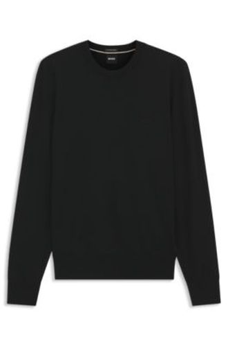 Pull en laine mérinos à logo brodé - Boss - Modalova