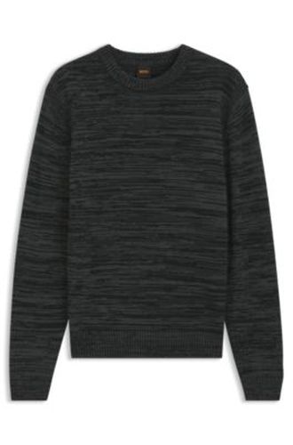 Pull en maille moulinée de laine vierge et coton - Boss - Modalova