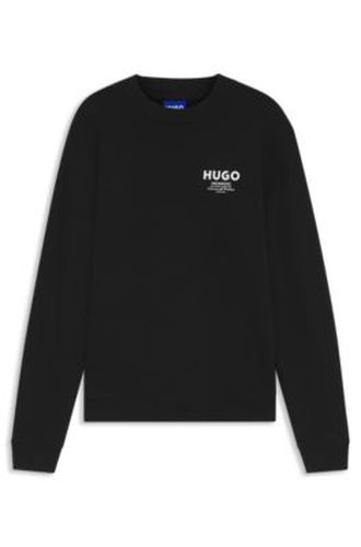 Sweat en molleton de coton avec logo imprimé audacieux - HUGO - Modalova