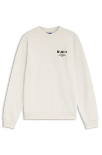 Sweat en molleton de coton avec logo imprimé audacieux - HUGO - Modalova