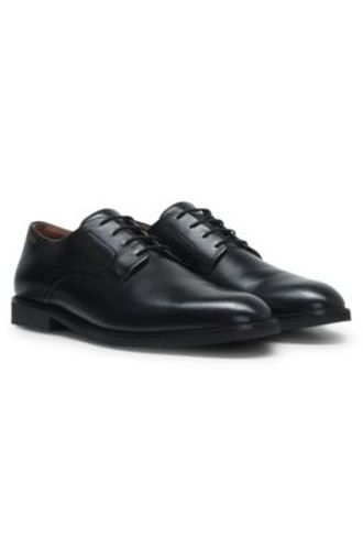 Derbies en cuir lisse avec logo en relief - HUGO - Modalova