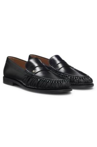 Mocassins en cuir à monogramme Double B - Boss - Modalova