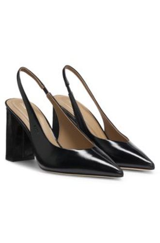 Escarpins avec talon en cuir et bride arrière - Boss - Modalova