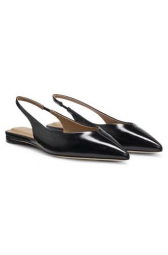 Escarpins en cuir avec sangle sur talon ouvert - Boss - Modalova