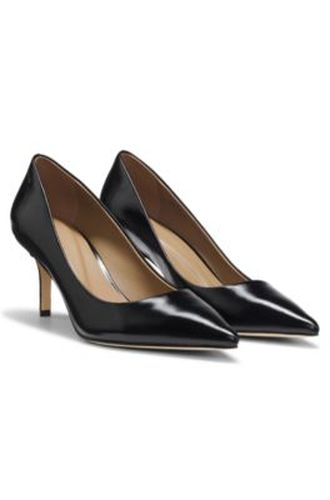 Escarpins à talons en peau avec sigle gravé - Boss - Modalova