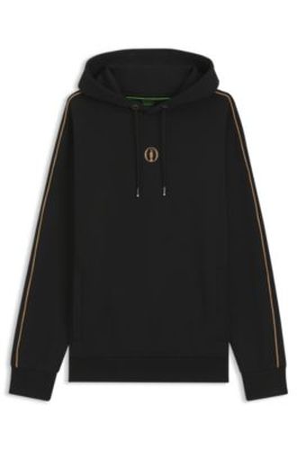 The Open sweat à capuche en coton mélangé avec motif graphique au dos - Boss - Modalova