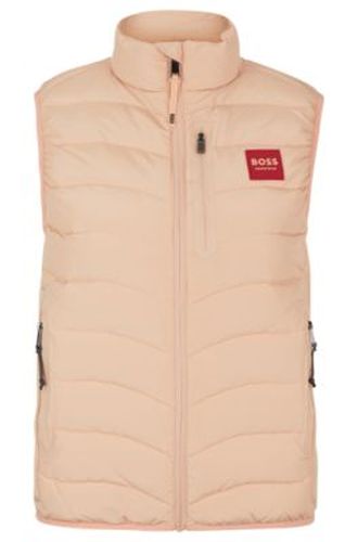 Doudoune d’équitation sans manches matelassée avec patch logo en silicone - Boss - Modalova