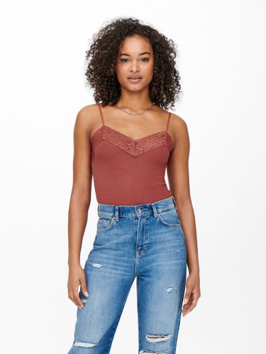 Côtelé Dentelle Top - ONLY - Modalova