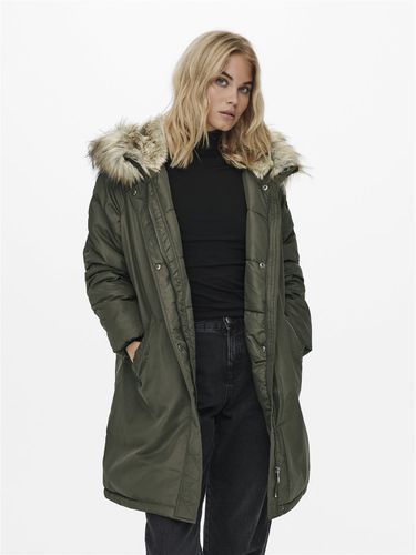 Long En Fausse Fourrure Avec Capuche Parka - ONLY - Modalova