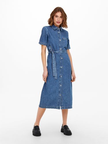 À Manches Courtes Robe En Jean - ONLY - Modalova