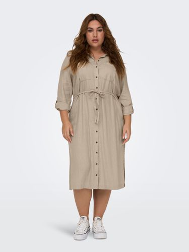 Robe Longue Relaxed Fit Col Chemise Curve - ONLY - Modalova