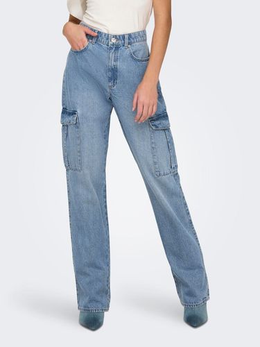 Onlriley High Waist Straight Cargo Jeans - ONLY - Modalova