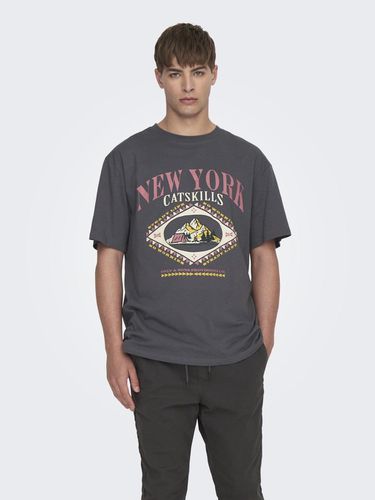 T-shirts Relaxed Fit Col Rond Mancherons - ONLY & SONS - Modalova