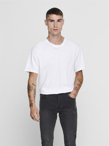 T-shirts Long Line Fit Col rond - ONLY & SONS - Modalova