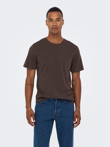 T-shirts Long Line Fit Col rond - ONLY & SONS - Modalova