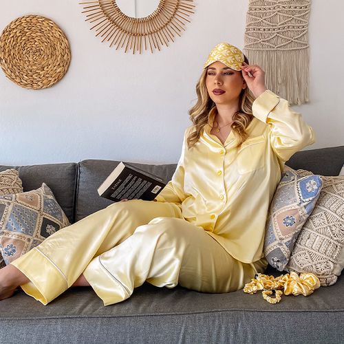 LILYSILK Pyjama En Soie Délicats Boutons, Poches Poitrine Soie Naturelle Non Teinte Sans Produits Chimiques Nocifs XL - LILYSILK - Modalova