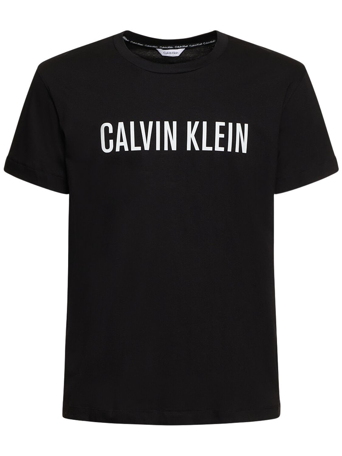 T-shirt En Coton Imprimé Logo - CALVIN KLEIN UNDERWEAR - Modalova