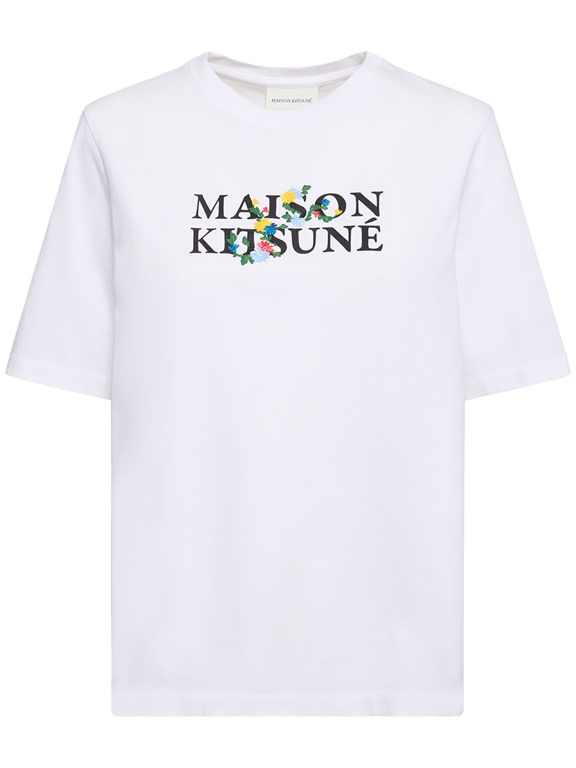 T-shirt En Coton Imprimé Logo - MAISON KITSUNÉ - Modalova