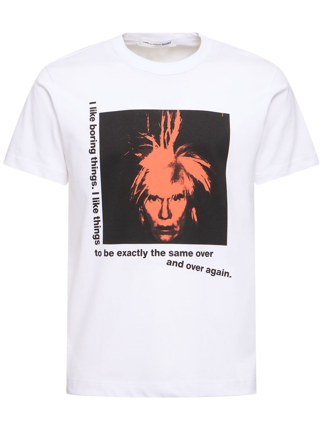 T-shirt En Coton Imprimé Andy Warhol - COMME DES GARÇONS SHIRT - Modalova