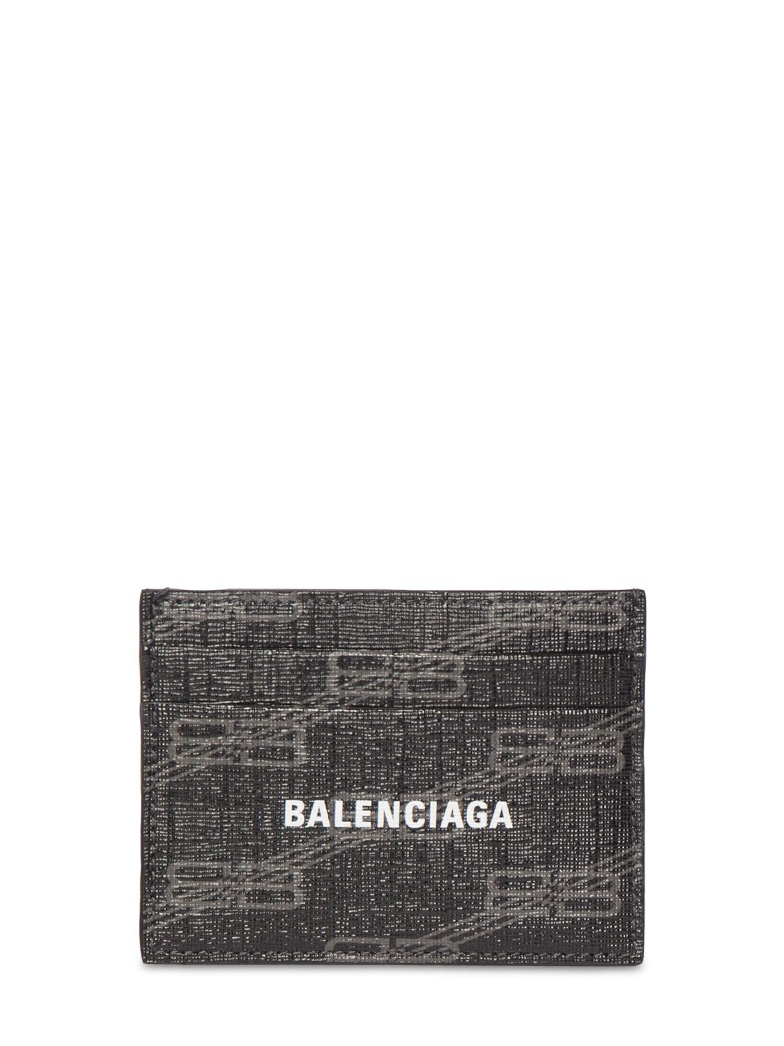 Porte-cartes En Simili-cuir Imprimé Logo - BALENCIAGA - Modalova