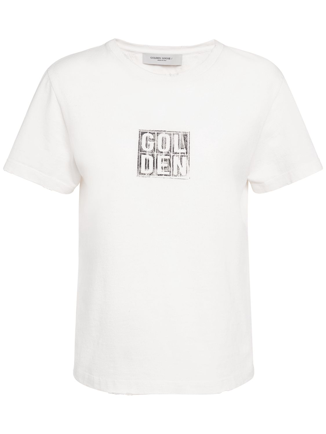 T-shirt En Coton Imprimé Journey - GOLDEN GOOSE - Modalova