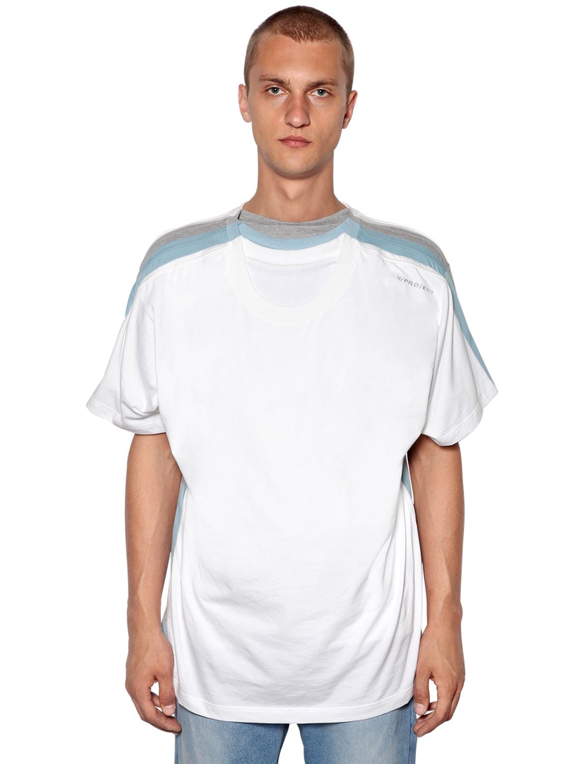 T-shirt En Jersey De Coton Avec 4 Épaisseurs - Y PROJECT - Modalova