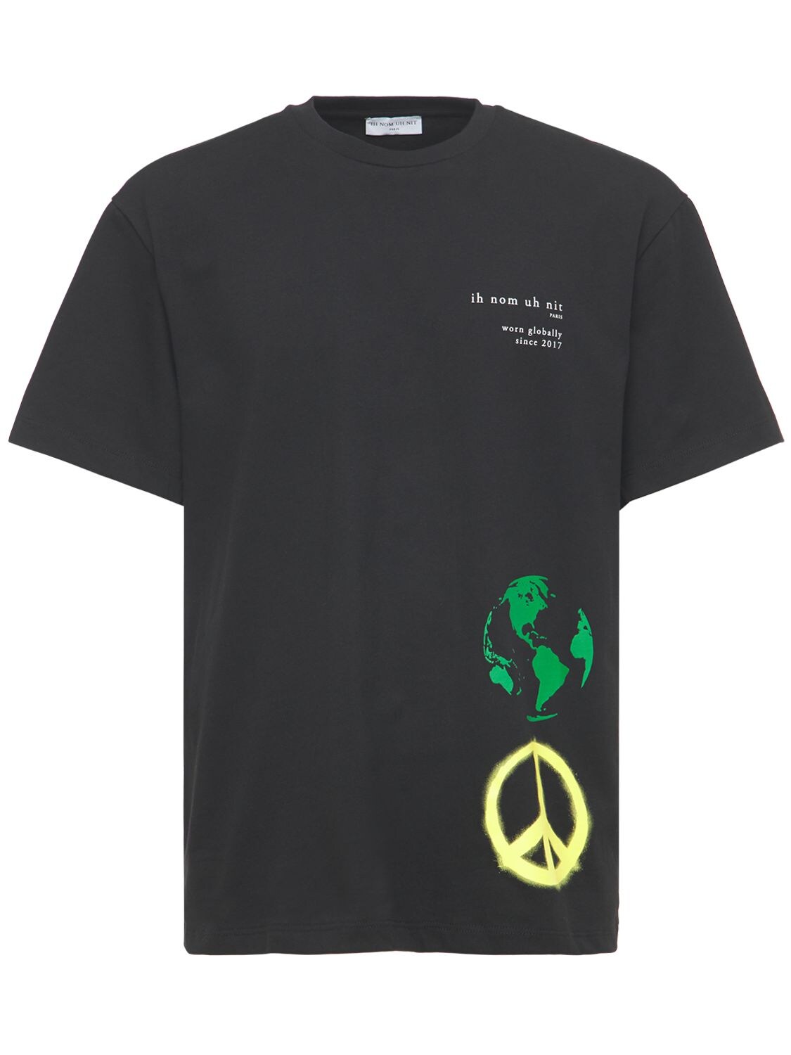 T-shirt En Coton Imprimé "world Peace" - IH NOM UH NIT - Modalova