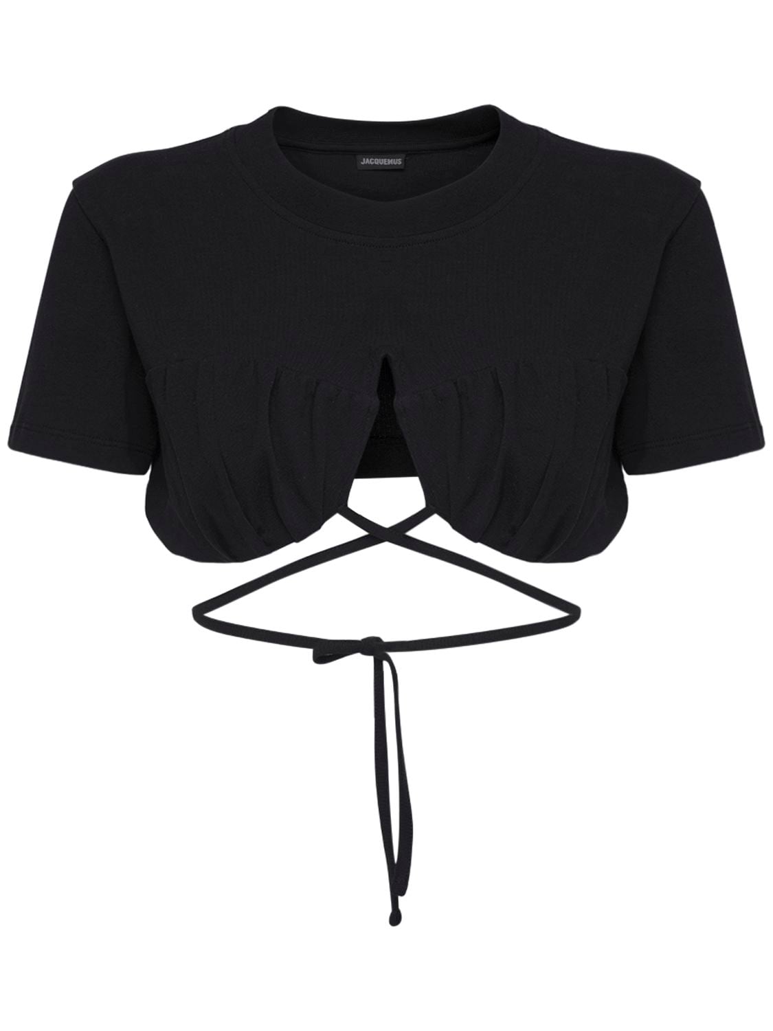Crop Top En Coton À Nouer Le T-shirt Baci - JACQUEMUS - Modalova