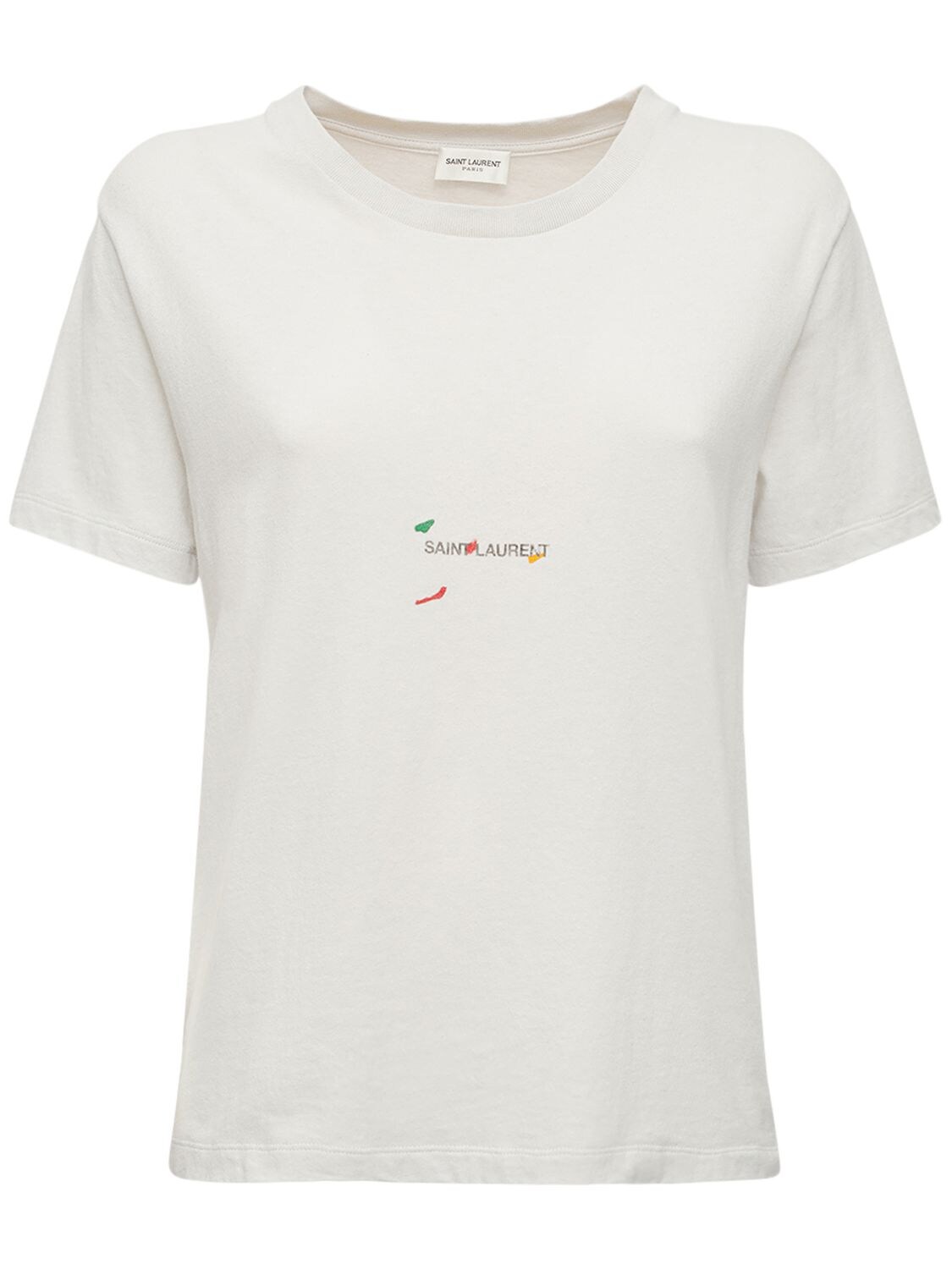T-shirt En Coton À Logo Bruno V. Roels - SAINT LAURENT - Modalova
